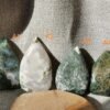 Moss Agate Teardrop Freeform Crystal – Decorative Moss Stone