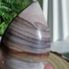Natural teardrop stone with bands