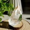 Clear quartz crystal point with phantom