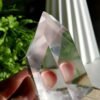 Clear quartz crystal point with phantom