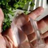 Clear quartz crystal point with phantom