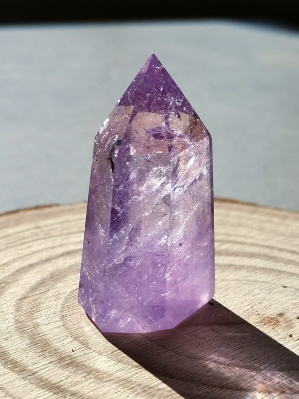 Natural amethyst tower