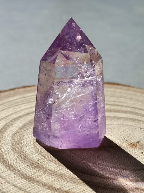 Natural amethyst tower