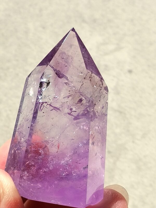 Natural amethyst tower