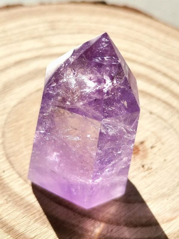 Natural amethyst tower