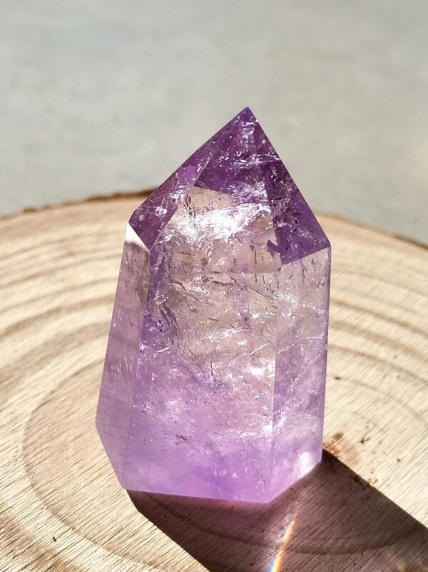 Natural amethyst tower
