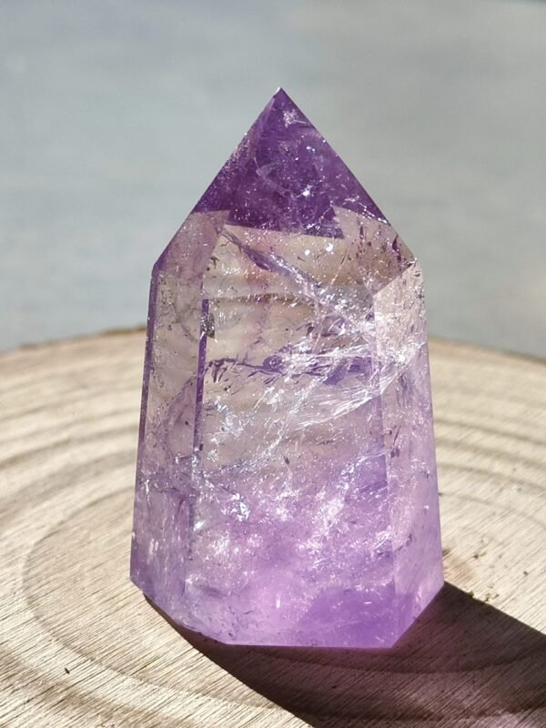 Natural amethyst tower