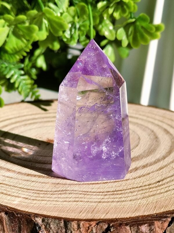 Natural amethyst tower