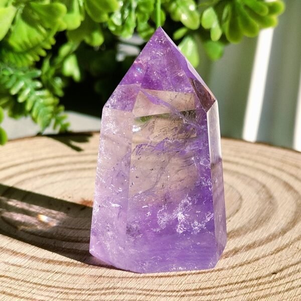 Natural amethyst tower
