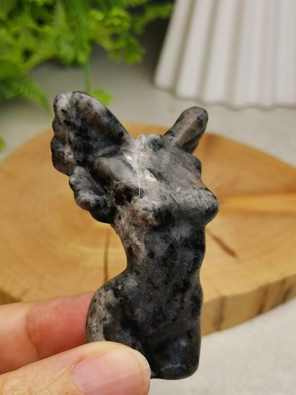 Angel wings divine feminine Fire quartz/Obsidian