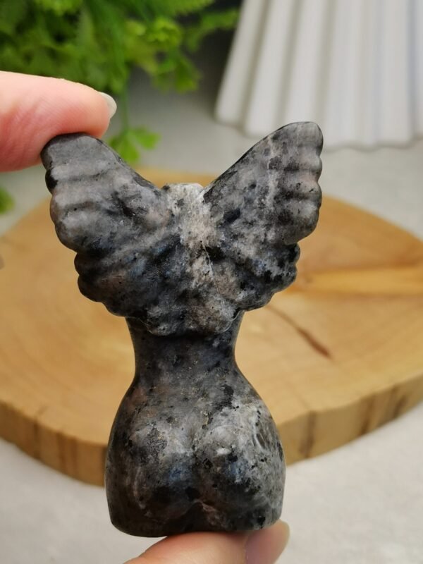 Angel wings divine feminine Fire quartz/Obsidian