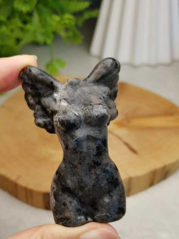 Angel wings divine feminine Fire quartz/Obsidian