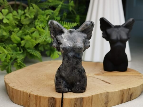 Angel wings divine feminine Fire quartz/Obsidian