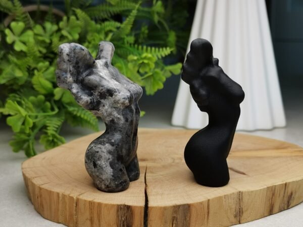 Angel wings divine feminine Fire quartz/Obsidian