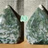 Moss Agate Teardrop Freeform Crystal – Decorative Moss Stone
