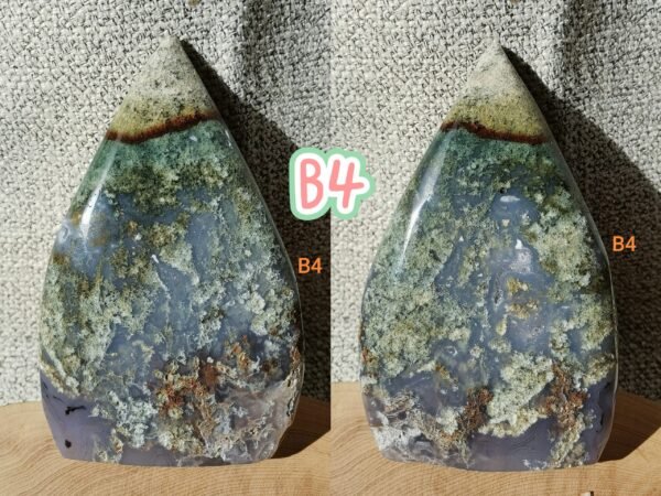 Moss Agate Teardrop Freeform Crystal – Decorative Moss Stone