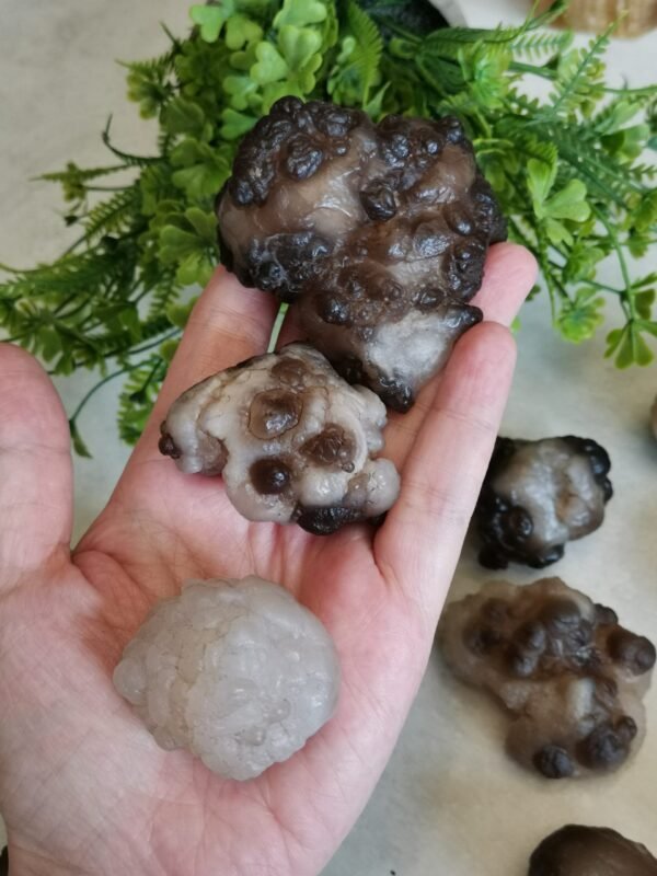 Natural Panda Agate – Collectible Stone with Black and Cream Patterns, Decorative Mineral, Polished Stone, Mineral Collection