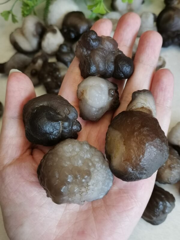 Natural Panda Agate – Collectible Stone with Black and Cream Patterns, Decorative Mineral, Polished Stone, Mineral Collection