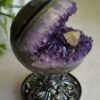 Amethyst "smile" geode with calcite