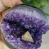 Amethyst "smile" geode with calcite