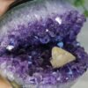 Amethyst "smile" geode with calcite