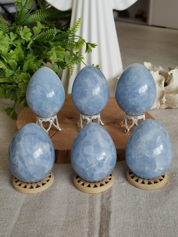 Blue Celestite Egg Decoration