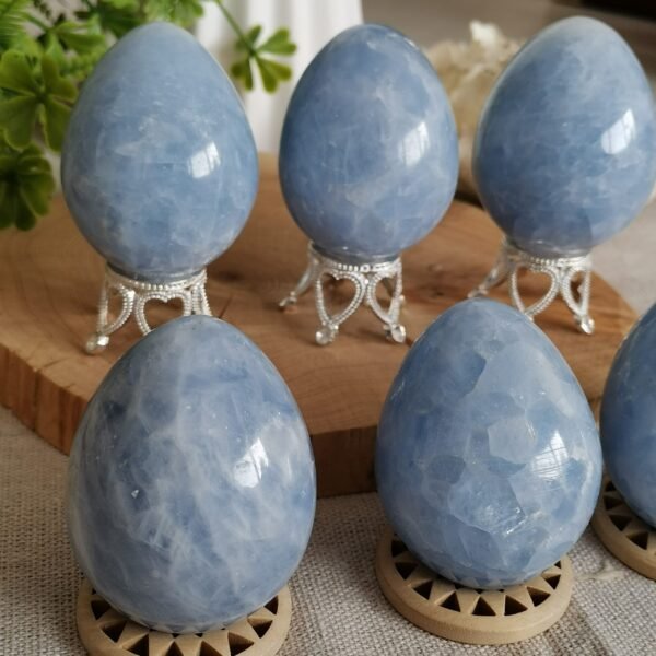 Blue Celestite Egg Decoration