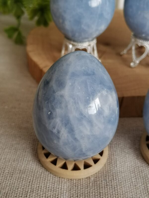 Blue Celestite Egg Decoration