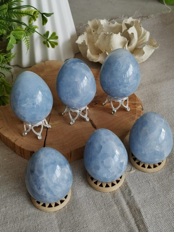 Blue Celestite Egg Decoration