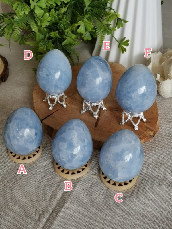 Blue Celestite Egg Decoration
