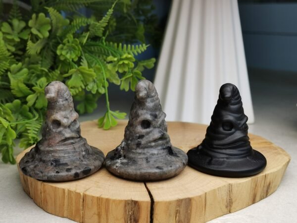 Magic Hat-Shaped Fire Stone / Obsidian - Natural