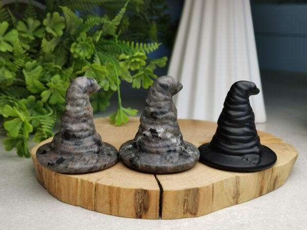 Magic Hat-Shaped Fire Stone / Obsidian - Natural