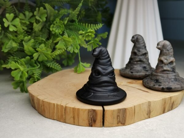 Magic Hat-Shaped Fire Stone / Obsidian - Natural
