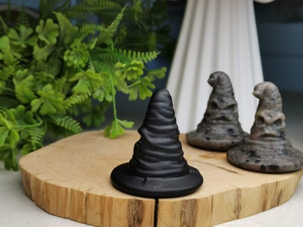 Magic Hat-Shaped Fire Stone / Obsidian - Natural