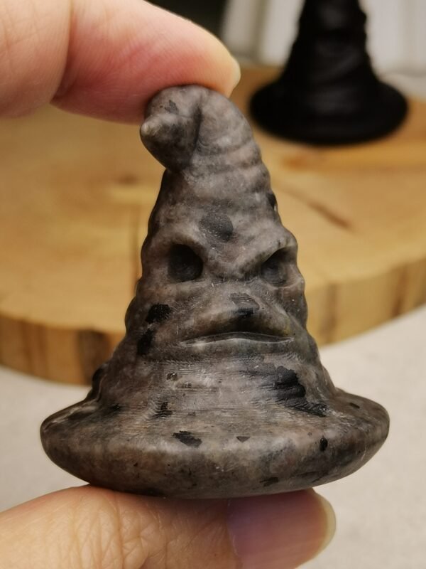 Magic Hat-Shaped Fire Stone / Obsidian - Natural