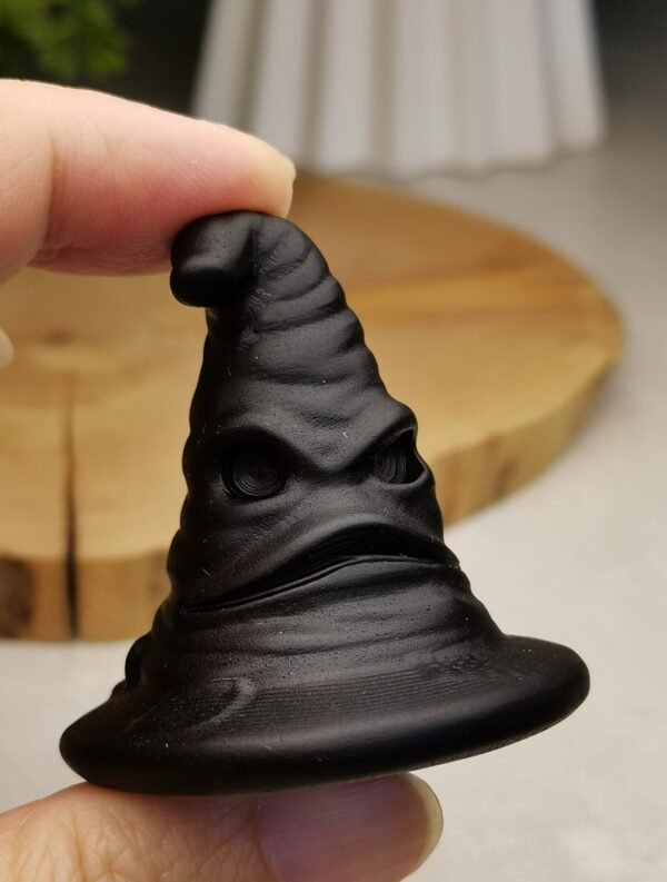 Magic Hat-Shaped Fire Stone / Obsidian - Natural