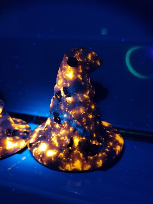 Magic Hat-Shaped Fire Stone / Obsidian - Natural