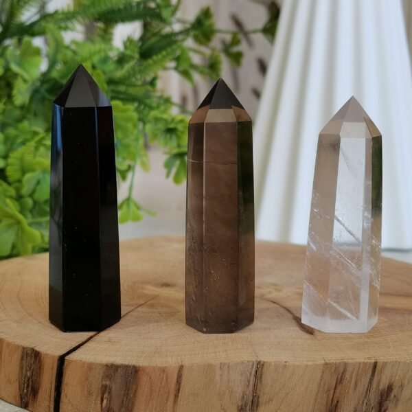 Natural obsidian crystal - Natural smoky quartz