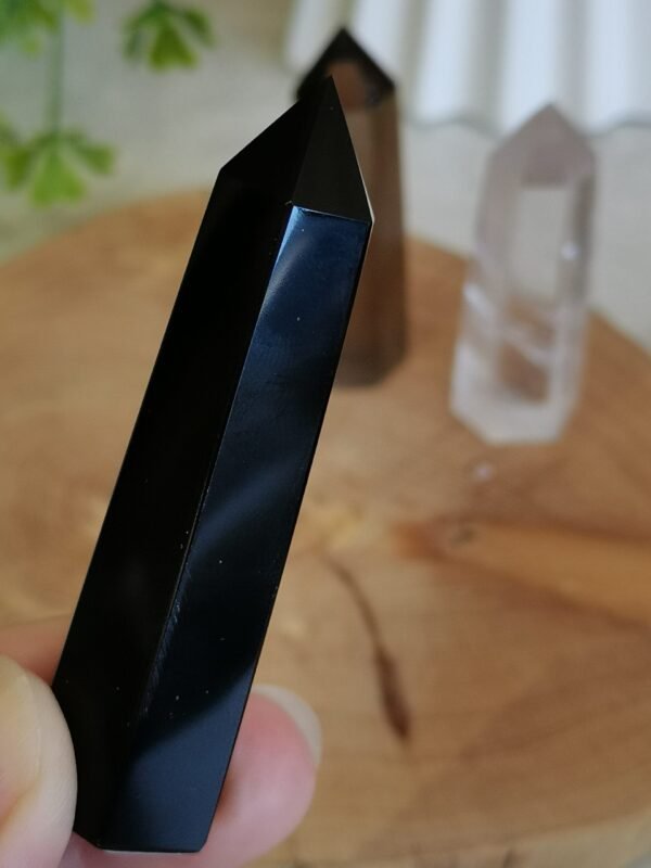 Natural obsidian crystal - Natural smoky quartz