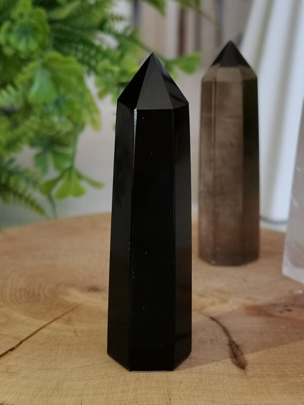 Natural obsidian crystal - Natural smoky quartz