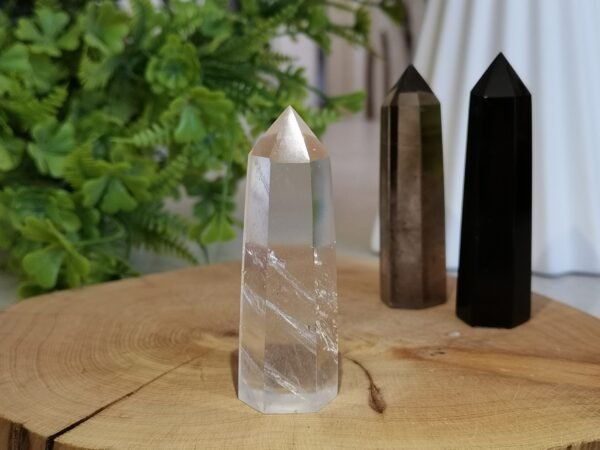 Natural obsidian crystal - Natural smoky quartz