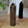 Natural obsidian crystal - Natural smoky quartz