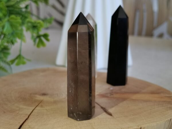 Natural obsidian crystal - Natural smoky quartz