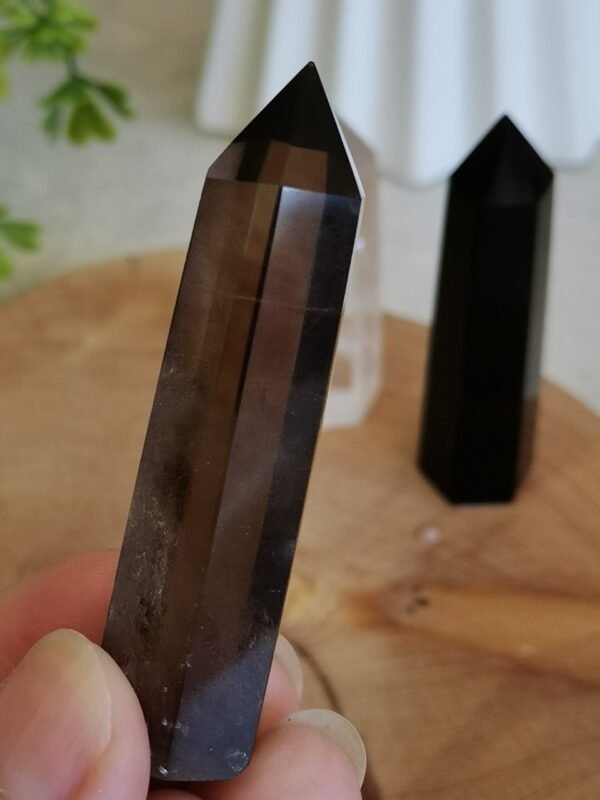 Natural obsidian crystal - Natural smoky quartz