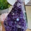 Natural amethyst in a pyramid shape - Six-sided solid