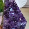 Natural amethyst in a pyramid shape - Six-sided solid