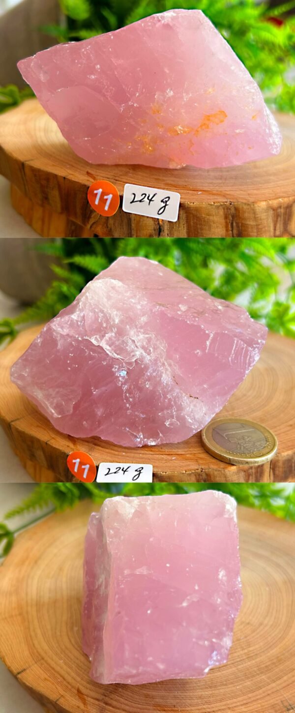 Cuarzo rosa natural en bruto • cuarzo rosa gemmy natural • Mineral crudo • cristal decorativo