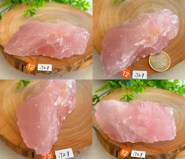 Cuarzo rosa natural en bruto • cuarzo rosa gemmy natural • Mineral crudo • cristal decorativo