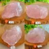 Cuarzo rosa natural en bruto • cuarzo rosa gemmy natural • Mineral crudo • cristal decorativo