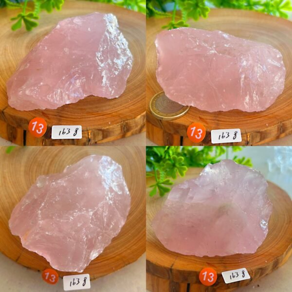 Cuarzo rosa natural en bruto • cuarzo rosa gemmy natural • Mineral crudo • cristal decorativo